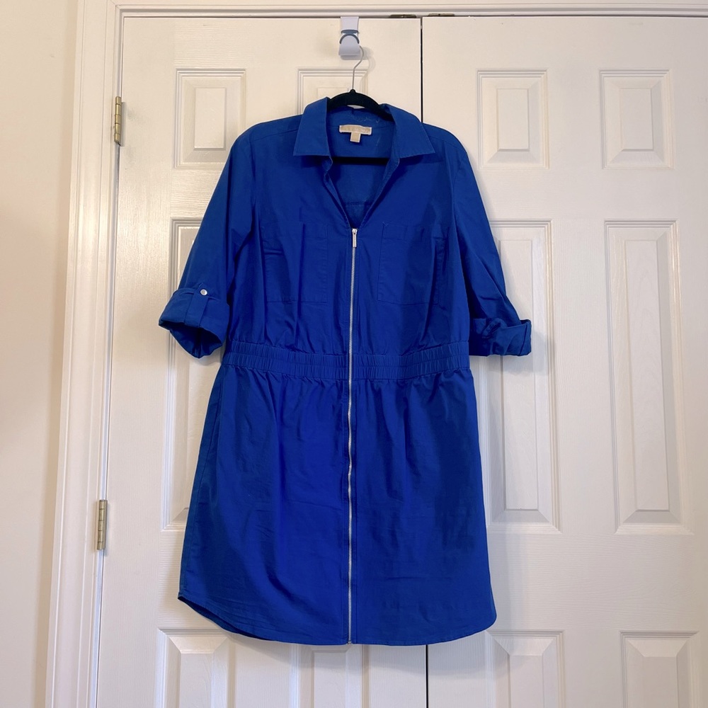 Michael Kors blue shirt dress